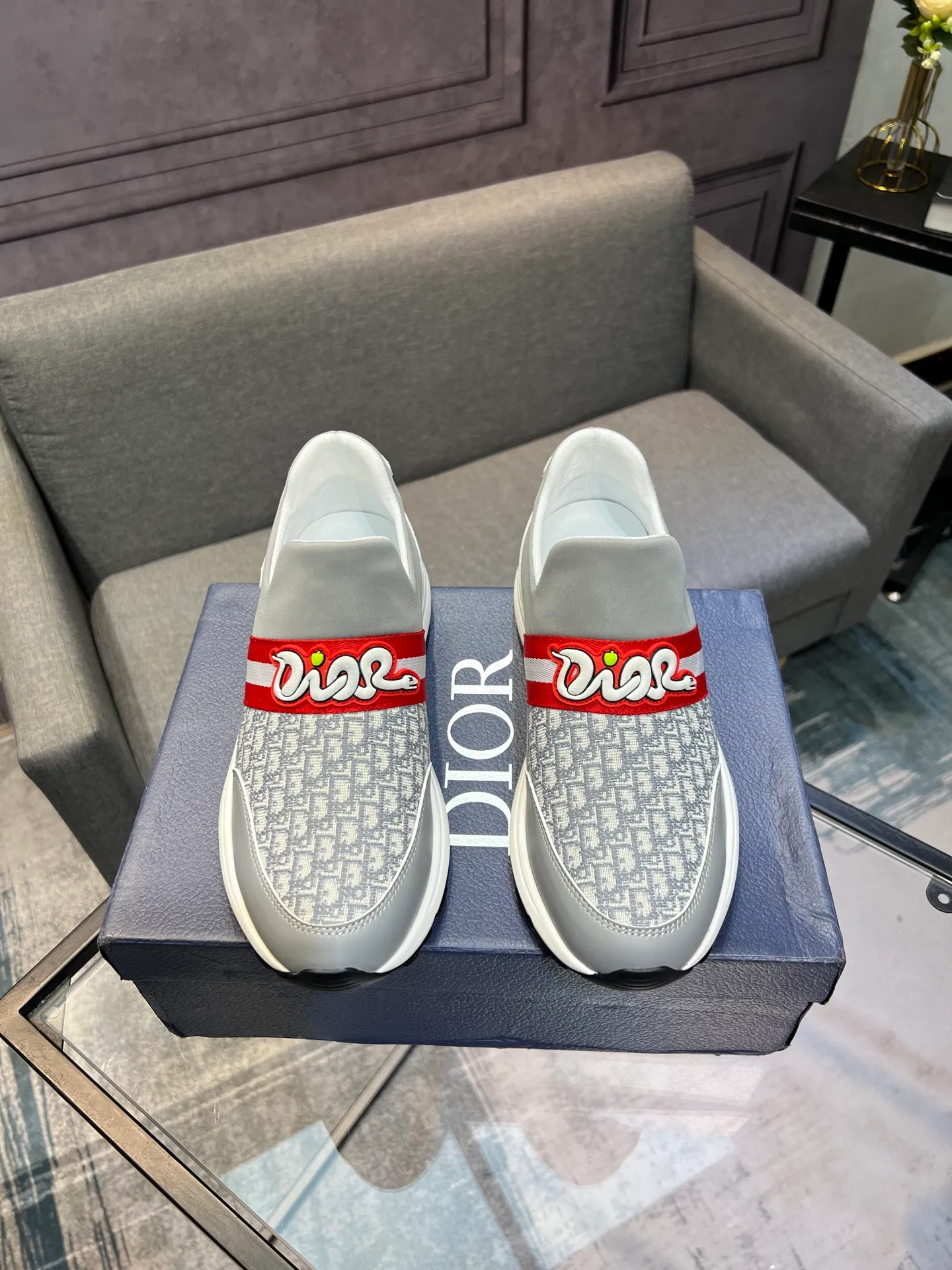 Men's shoes 💰420 [Dior] popular men's shoes, cowhide material splicing, mesh lining, original factory special sole, 38-45 (45 customized, non-refundable)